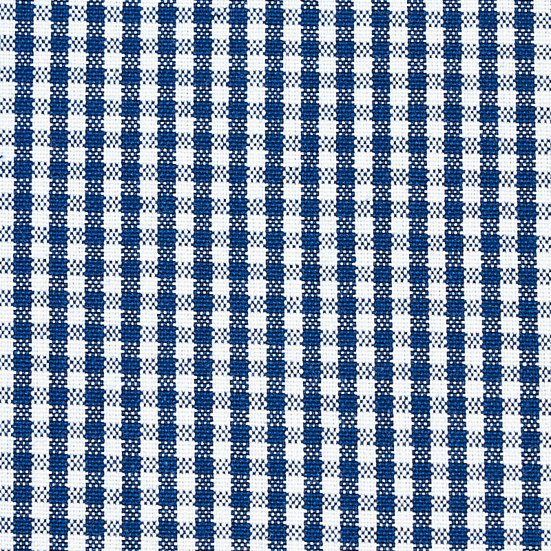 Schumacher Barnet Cotton Check Navy Fabric 64628