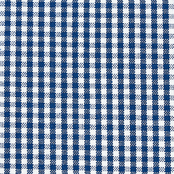 Schumacher Barnet Cotton Check Navy Fabric Sample 64628