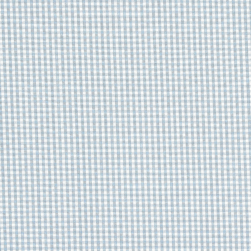 Schumacher Barnet Cotton Check Sky Fabric 64629