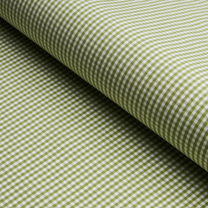 Schumacher Barnet Cotton Check Leaf Fabric Sample 64638