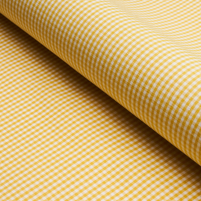 Schumacher Barnet Cotton Check Yellow Fabric 64639