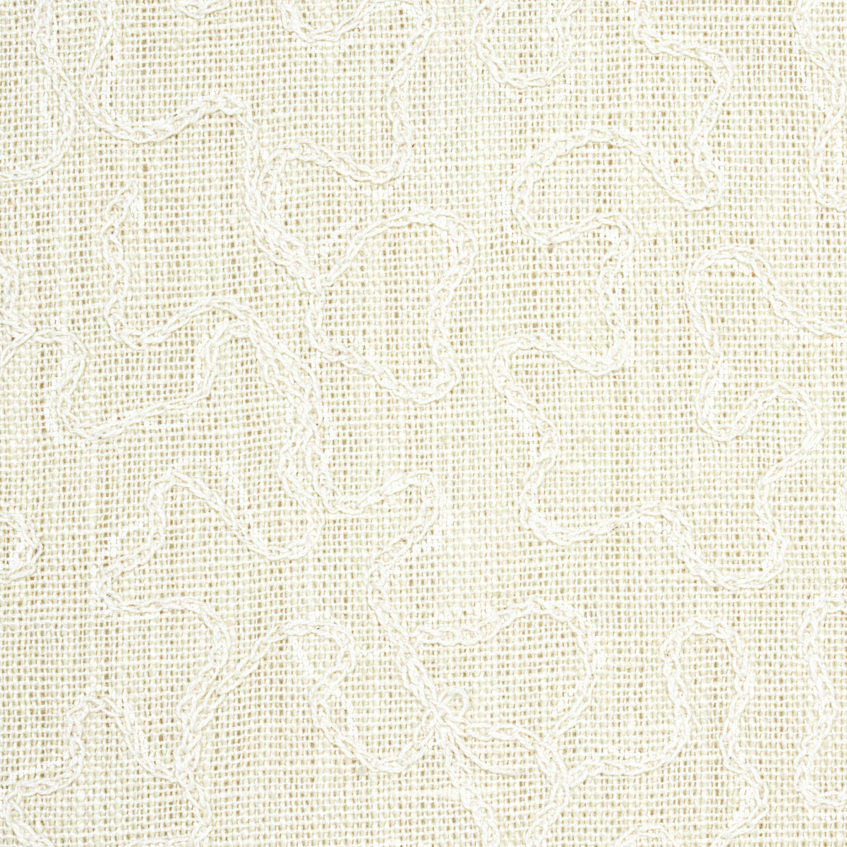 Schumacher Vermicelli Embroidery Pearl Fabric 64673