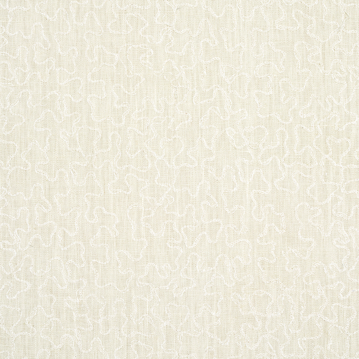 Schumacher Vermicelli Embroidery Pearl Fabric 64673