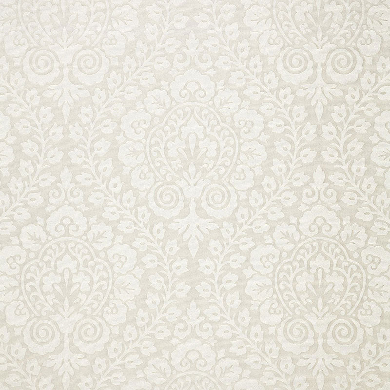 Schumacher Amalfi Damask Indoor/Outdoor Natural Fabric 64690