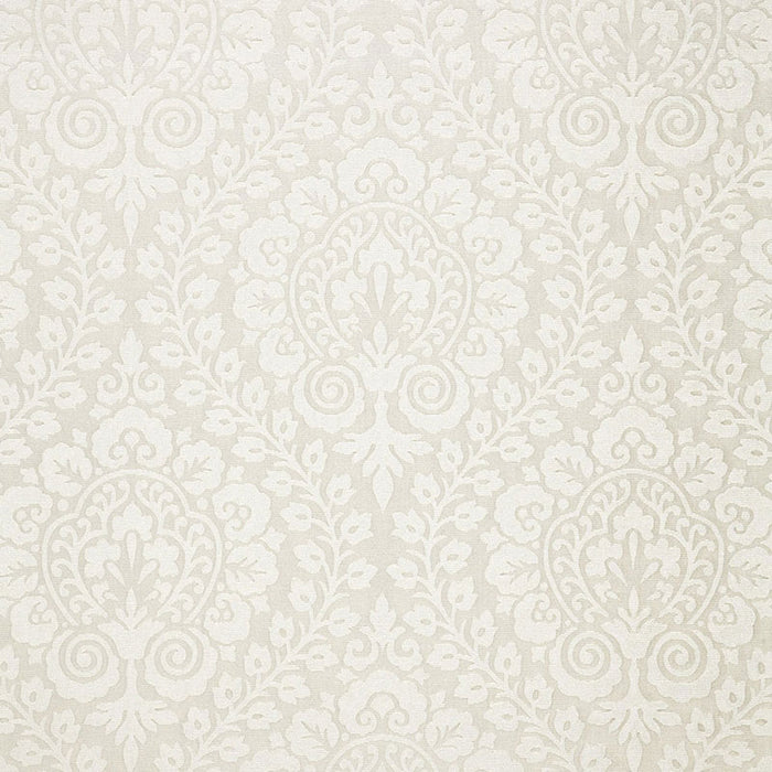 Schumacher Amalfi Damask Indoor/Outdoor Natural Fabric Sample 64690