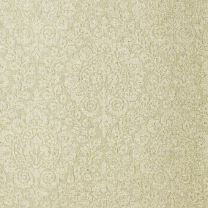 Schumacher Amalfi Damask Indoor/Outdoor Greige Fabric 64691