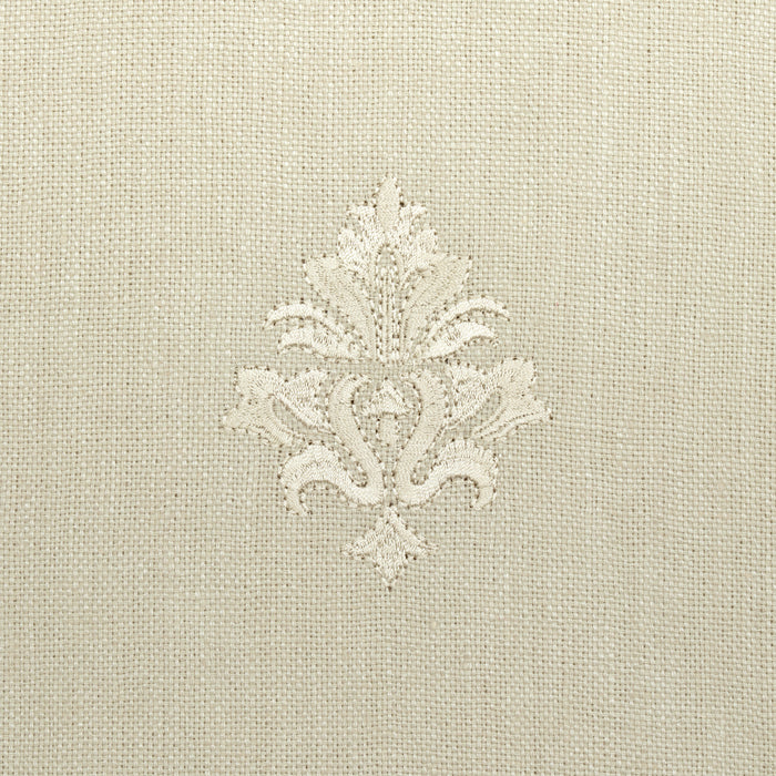 Schumacher Lorenzo Embroidery Natural Fabric 64723