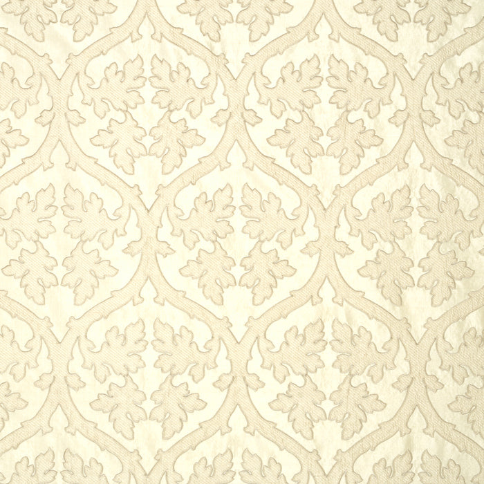 Schumacher Ravenna Embroidery Bone Fabric Sample 64742