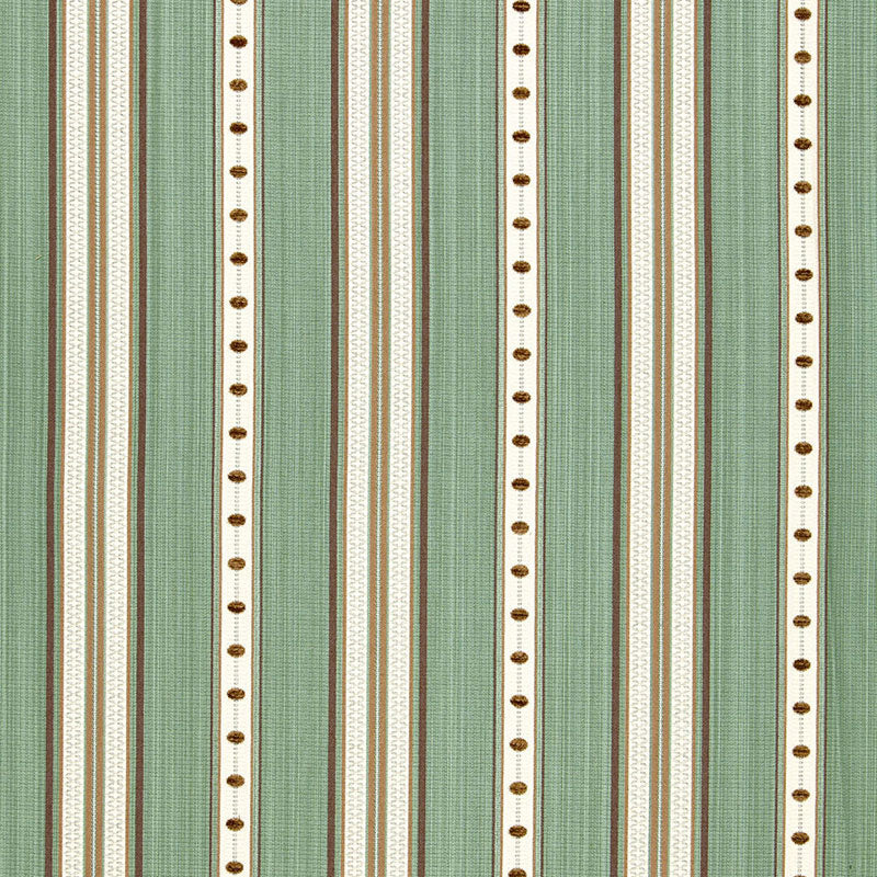 Schumacher Francesca Stripe Aqua Fabric 64753