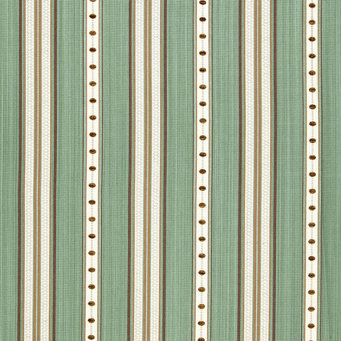 Schumacher Francesca Stripe Aqua Fabric 64753