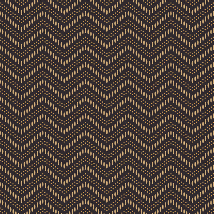 Schumacher Chevron Dots Brown And Gold Wallpaper 6482