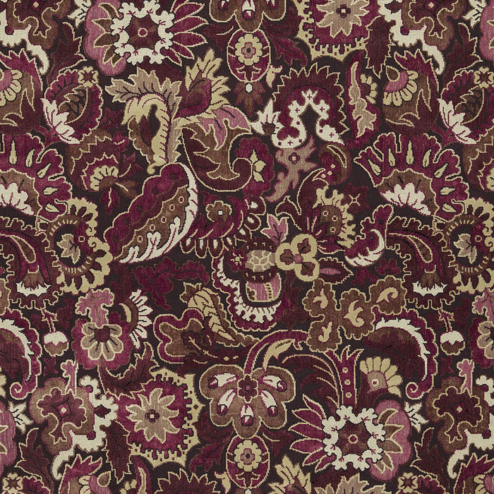 Schumacher Velours Oriental Aubergine Fabric Sample 64832