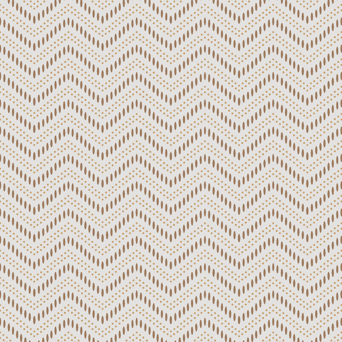 Schumacher Chevron Dots Natural Wallpaper 6483