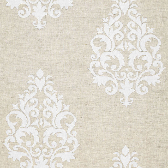 Schumacher Belfort Linen Applique Linen Fabric Sample 65100