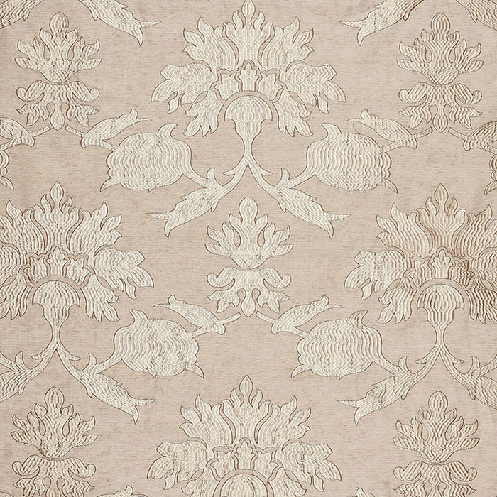 Schumacher Roussillon Embroidery Greige Fabric Sample 65290