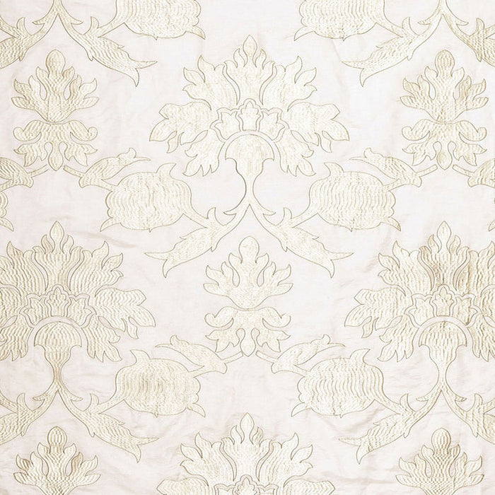 Schumacher Roussillon Embroidery Chalk Fabric Sample 65291