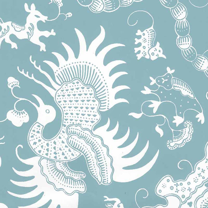 China Seas Indramayu Reverse Bali Blue Wallpaper Sample 653-21