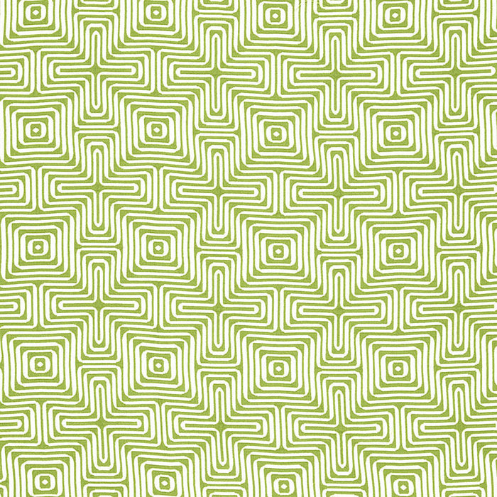 Schumacher Amazing Maze Indoor/Outdoor Palm Fabric Sample 65321