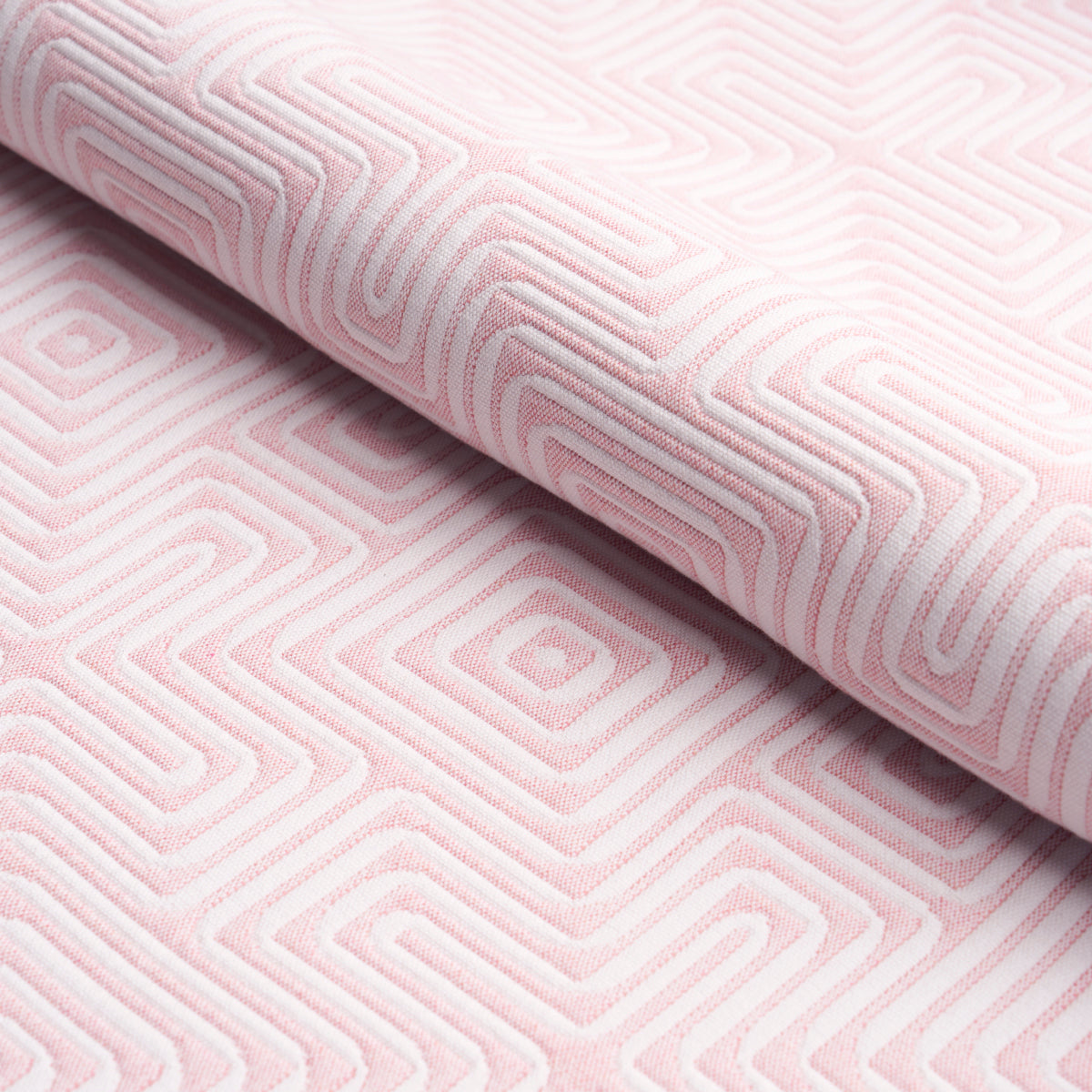 Schumacher Amazing Maze Indoor/Outdoor Blush Fabric 65327