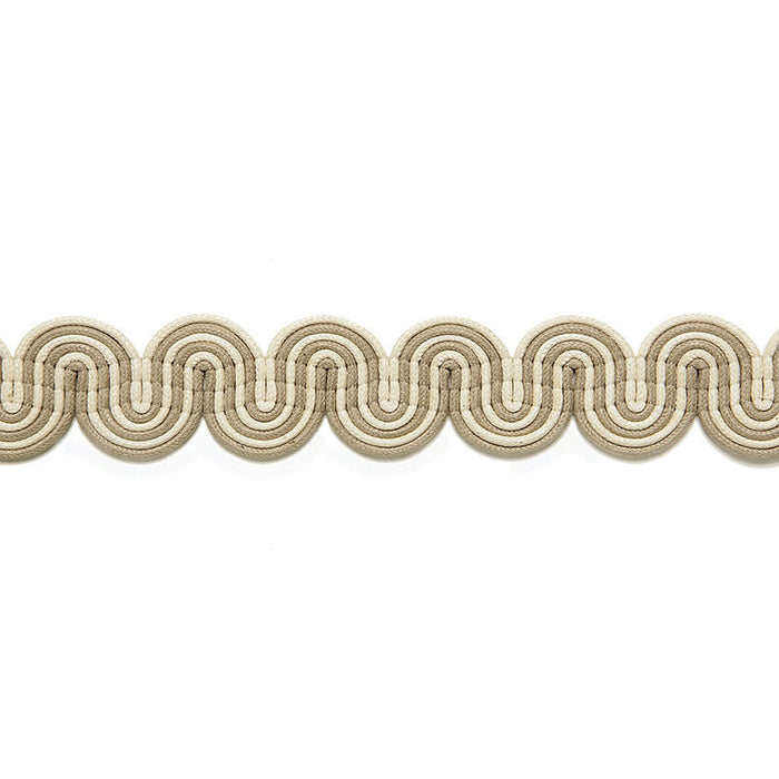 Schumacher Sabine Braid Blanc / Linen Trim 65360