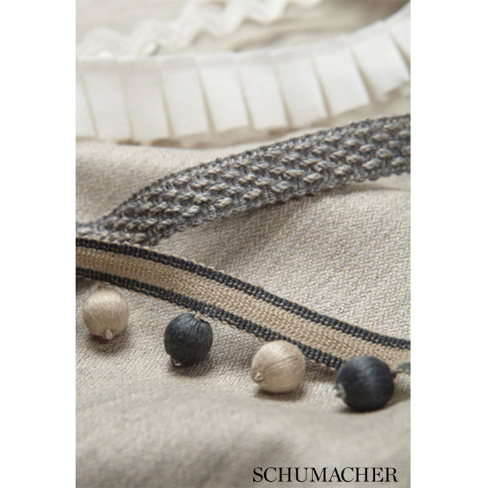 Schumacher Bertrand Linen Braid Blanc Trim Sample 65530