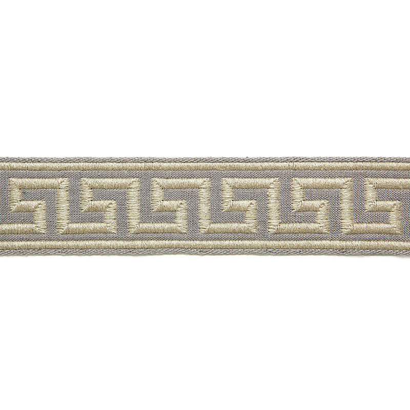 Schumacher Dominique Linen Tape Zinc Trim 65561