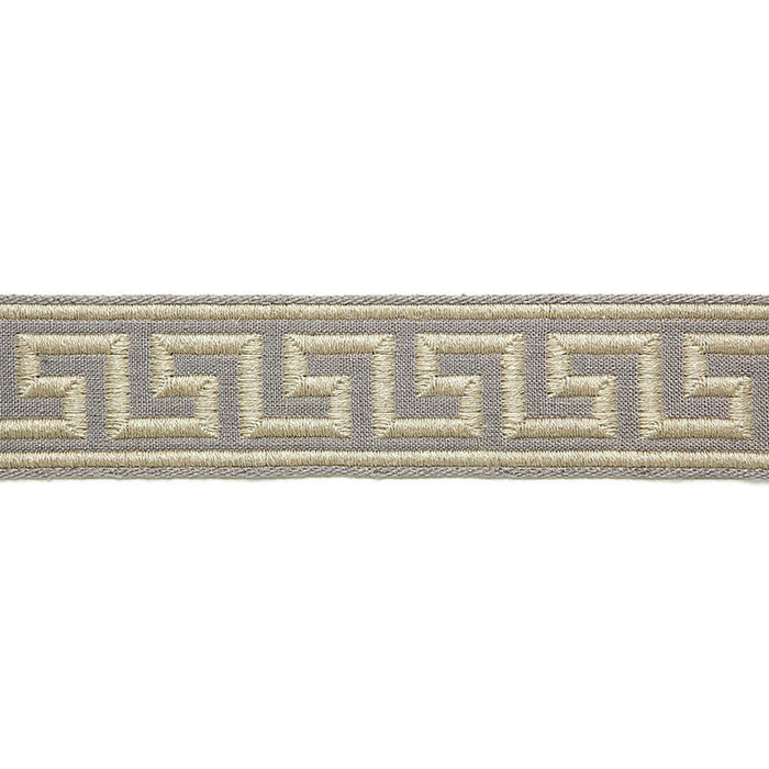 Schumacher Dominique Linen Tape Zinc Trim 65561