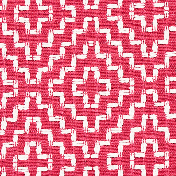 Schumacher Soho Weave Raspberry Fabric Sample 65620