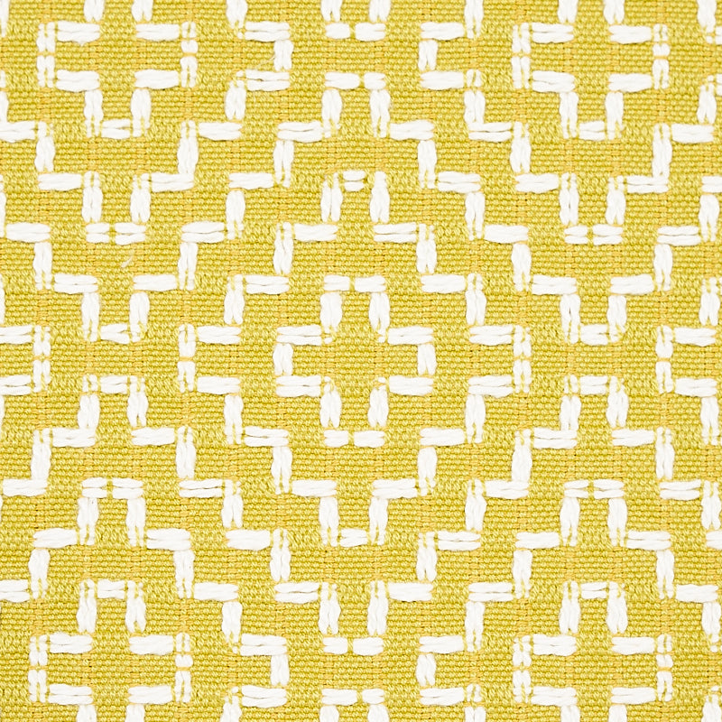 Schumacher Soho Weave Citron Fabric Sample 65622