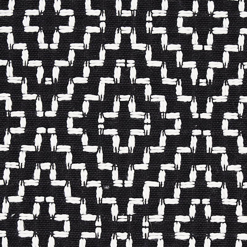 Schumacher Soho Weave Black Fabric 65626