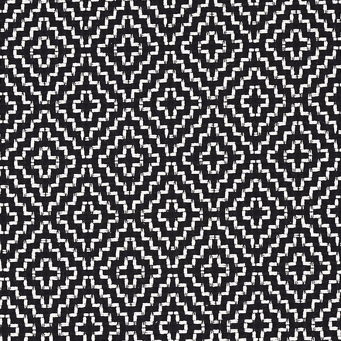 Schumacher Soho Weave Black Fabric Sample 65626