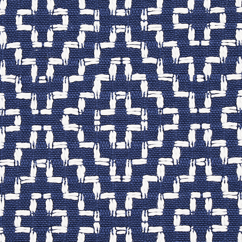 Schumacher Soho Weave Navy Fabric 65627