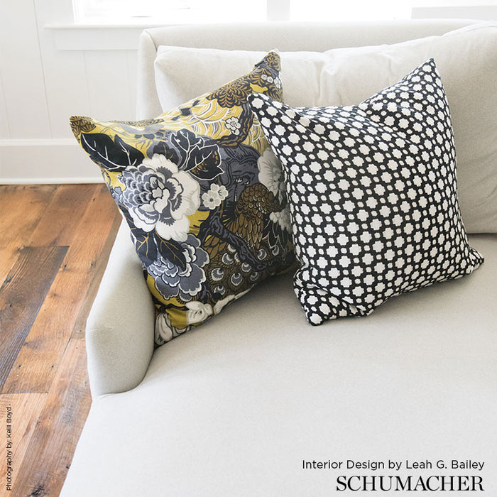 Schumacher Betwixt Indigo/Ivory Fabric Sample 65681