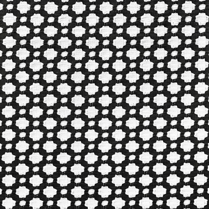 Schumacher Betwixt Black / White Fabric Sample 65683