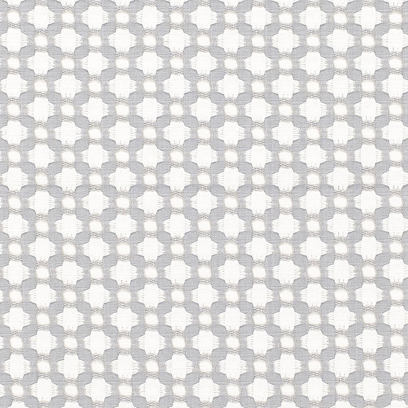 Schumacher Betwixt Zinc/Blanc Fabric 65684