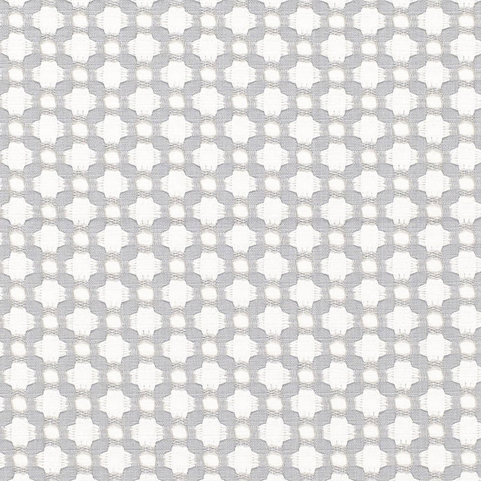 Schumacher Betwixt Zinc/Blanc Fabric 65684