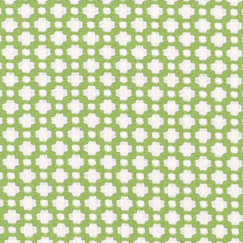 Schumacher Betwixt Leaf/Blanc Fabric 65688