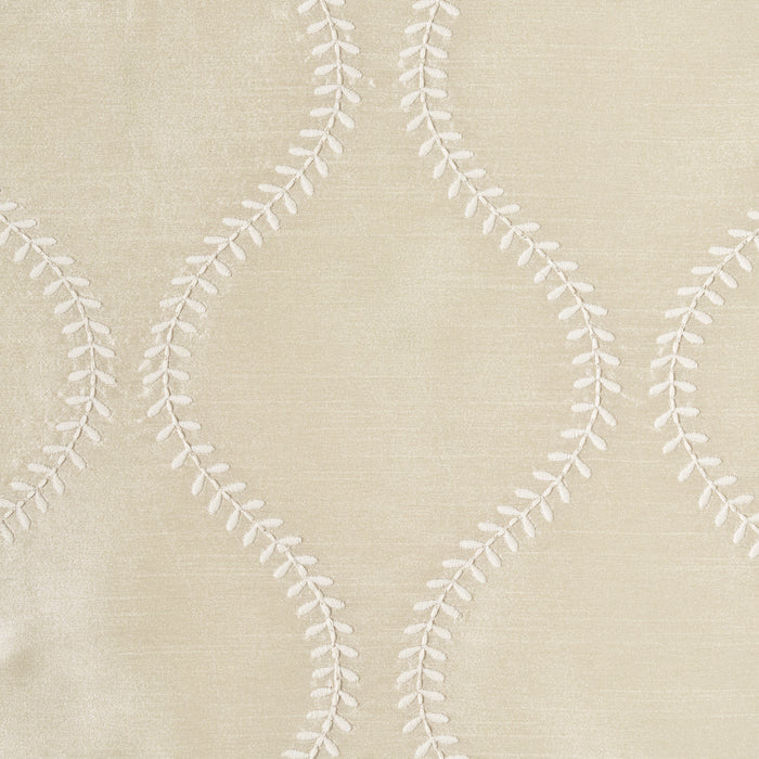 Schumacher Agadir Embroidery Champagne Fabric Sample 65752