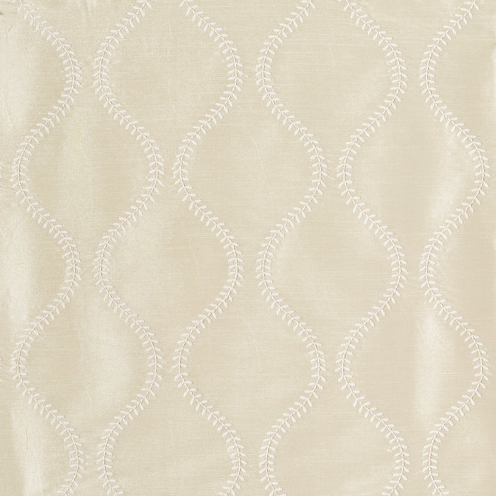 Schumacher Agadir Embroidery Champagne Fabric Sample 65752