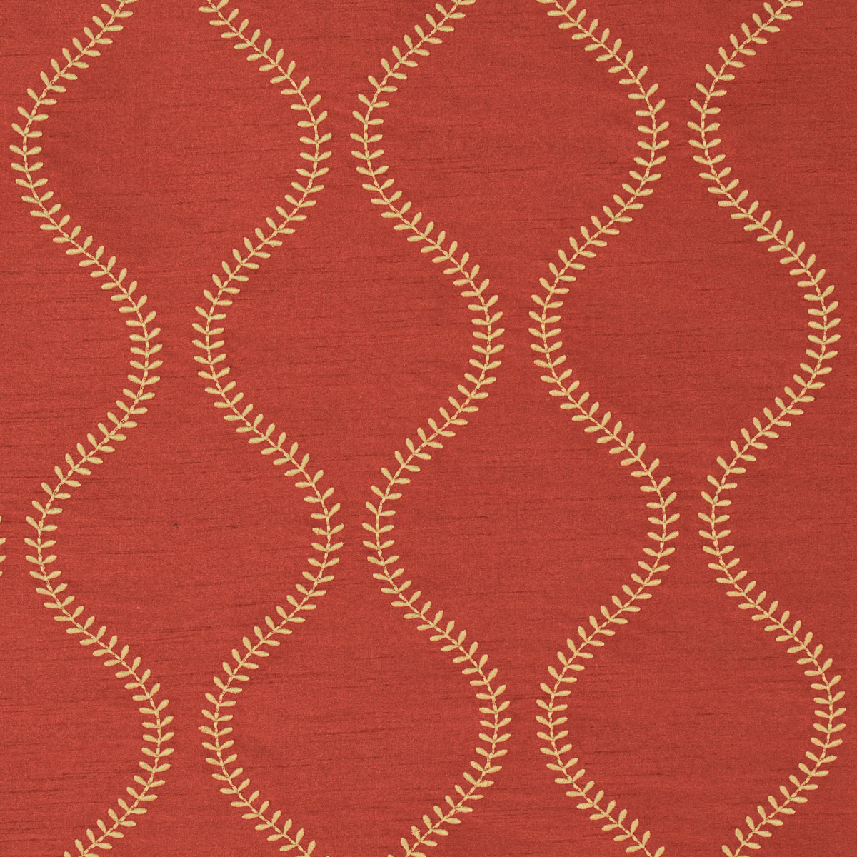 Schumacher Agadir Embroidery Spice Fabric 65754