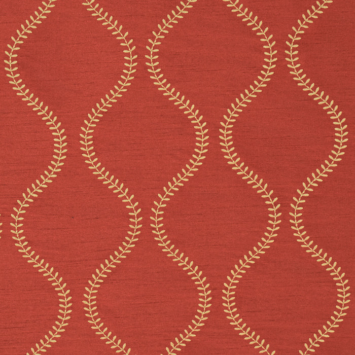 Schumacher Agadir Embroidery Spice Fabric Sample 65754