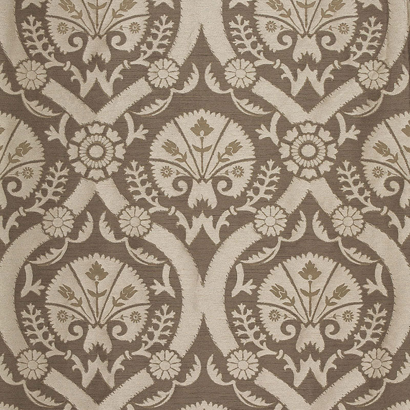 Schumacher Taza Damask Chanterelle Fabric 65772