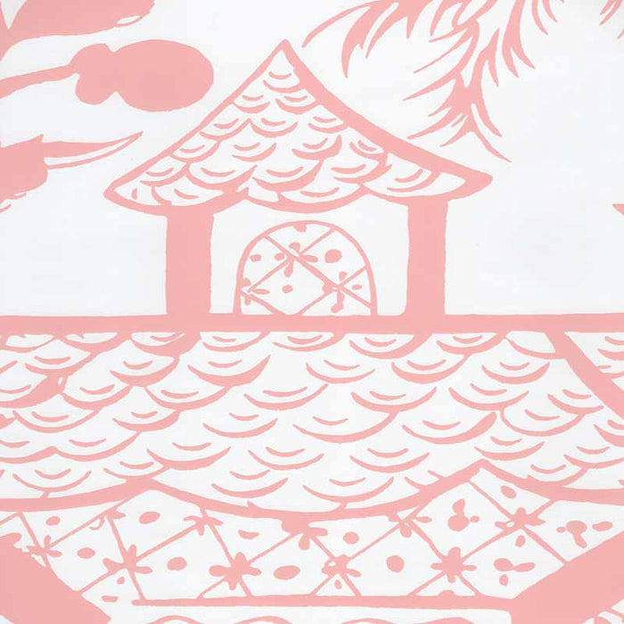 China Seas Lyford Pagoda Pink Wallpaper 6580-01WP