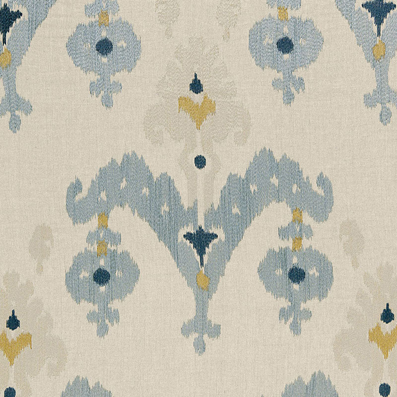 Schumacher Raja Embroidery Stone Fabric 65813