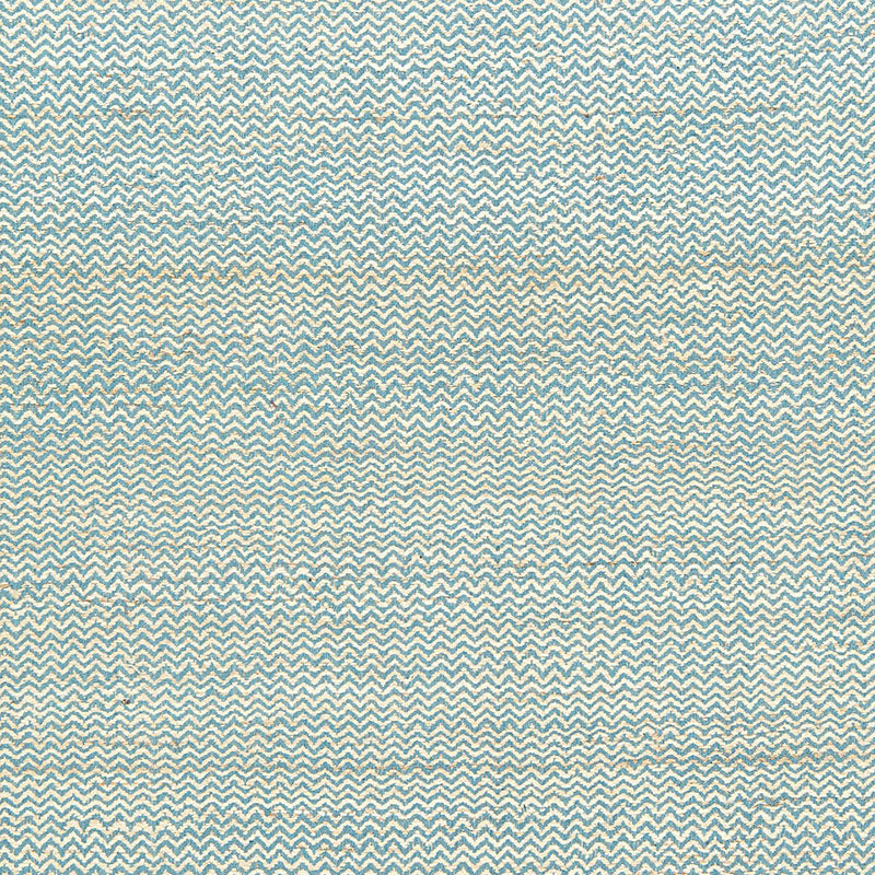 Schumacher Alhambra Weave Sky / Ivory Fabric 65834