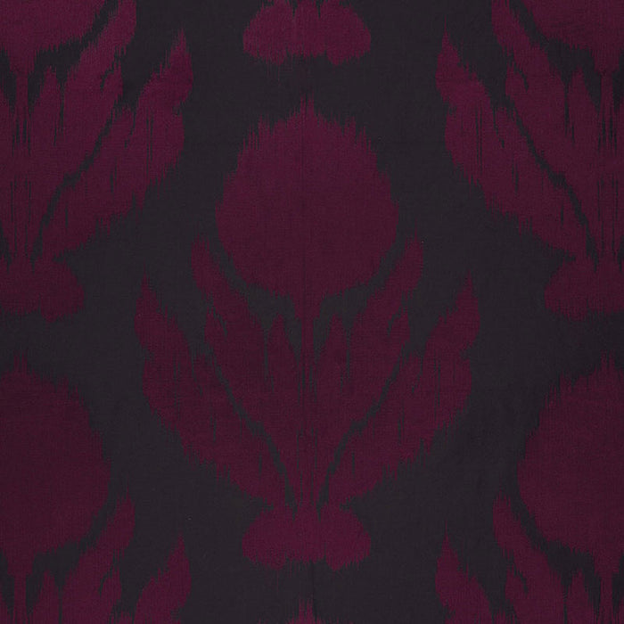 Schumacher Agra Silk Weave Black Plum Fabric Sample 65851