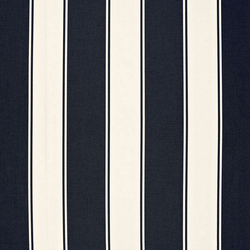 Schumacher Cannes Awning Stripe Denim Fabric 65892