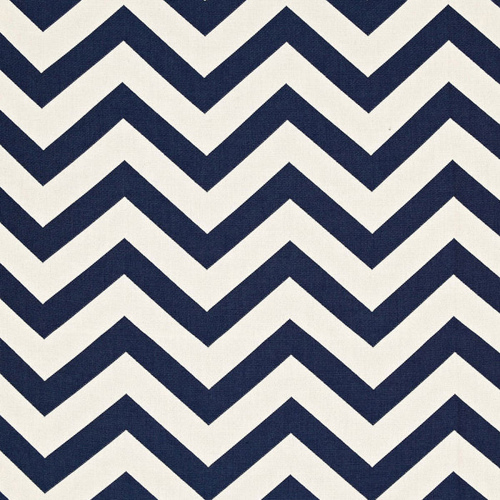 Schumacher Antibes Chevron Navy Fabric Sample 65920