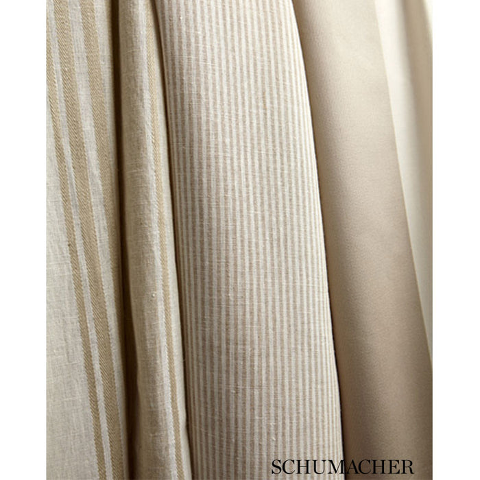 Schumacher Wesley Ticking Stripe Sand Fabric 65982