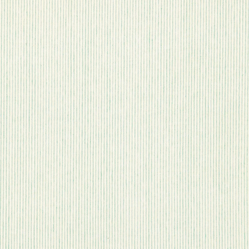 Schumacher Wesley Ticking Stripe Aqua Fabric Sample 65984